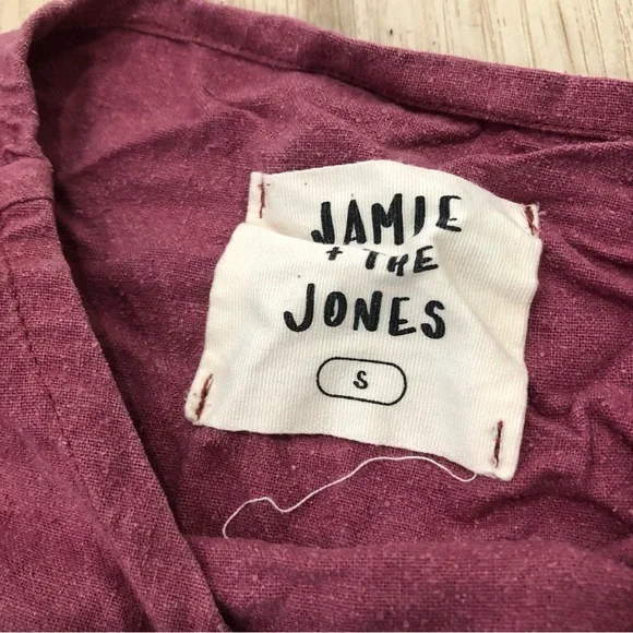 Jamie and the Jones raw silk T tee, size small - Picture 3 of 5